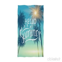 VLOOQ-HX 3D élégant Hawaii Beach Palmiers Hello Summer Print Doux Grandes Serviettes pour la Salle de Bain 27 5 x 17 5 Pouces - B07VMDWQPK